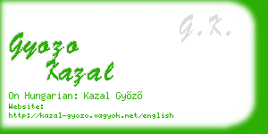 gyozo kazal business card